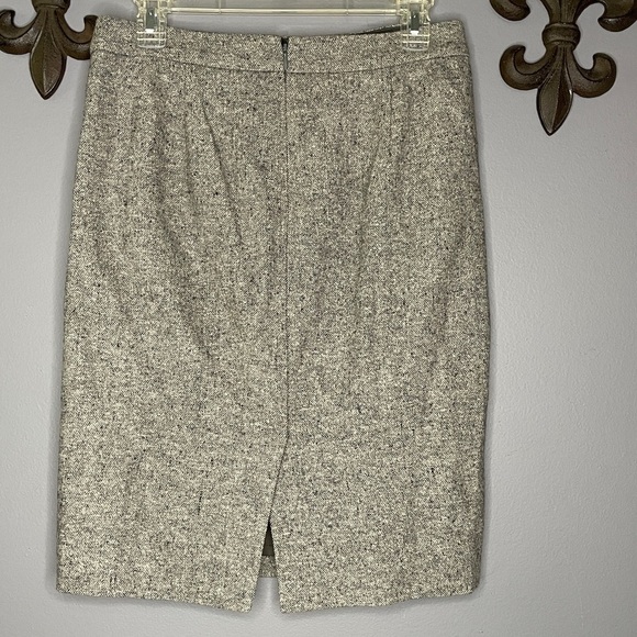 J Crew wool/silk black/white pencil skirt size 4 - Picture 2 of 5